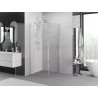 Mexen Exo-BR otváracia sprchová kabína 70 x 70 cm, transparentná, chrómová - 8181-070-070-01-00