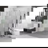 Mexen Exo sprchový kút s pántovými dverami 75 x 70 cm, priehľadný, chróm - 8181-075-070-01-00