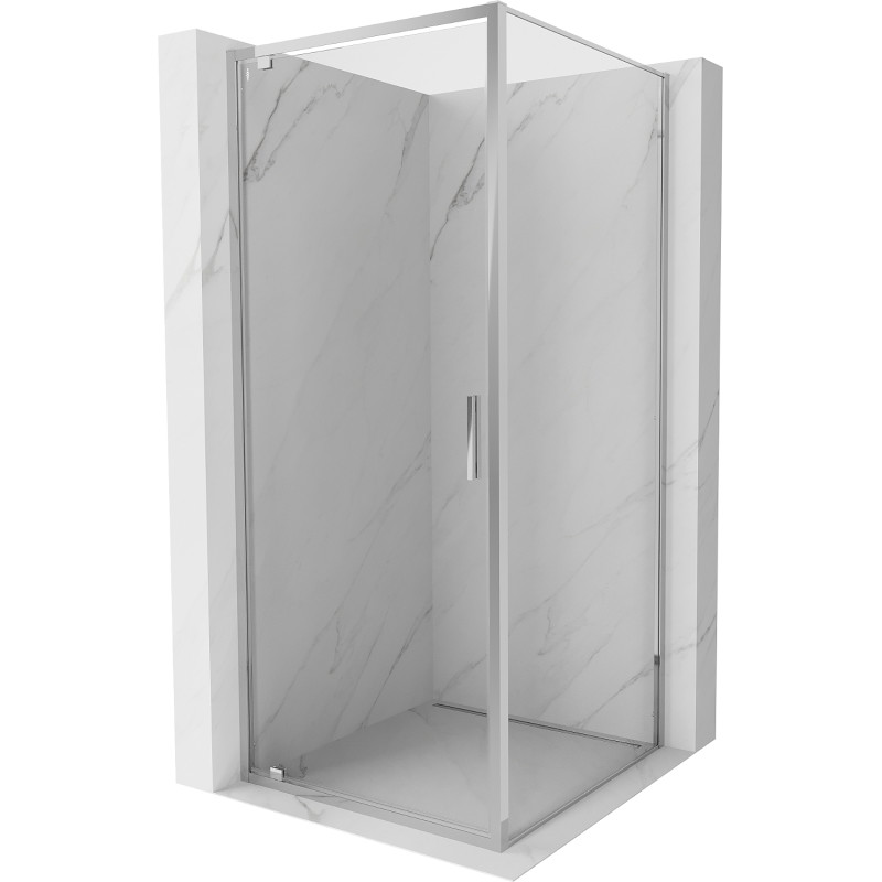 Mexen Exo-BR výklopná sprchová kabína 75 x 75 cm, transparentná, chrómová - 8181-075-075-01-00
