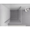 Mexen Exo sprchový kút otočný 75 x 75 cm, transparentný, chróm - 8181-075-075-01-00