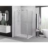 Mexen Exo-BR sprchový kút s otváracím systémom 75 x 80 cm, transparentný, chróm - 8181-075-080-01-00