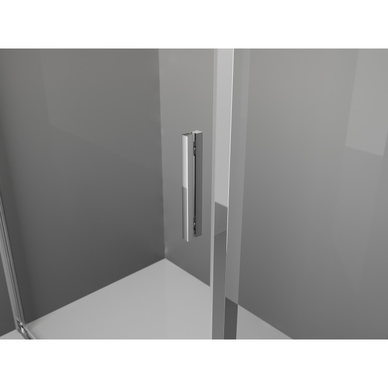 Mexen Exo-BR sprchový kút s otváracím systémom 75 x 80 cm, transparentný, chróm - 8181-075-080-01-00