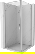 Mexen Exo sprchový kút výkyvný 90 x 90 cm, transparentný, chróm - 8181-090-090-01-00