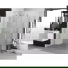 Mexen Exo sprchový kút s otváracími dverami 85 x 100 cm, transparentný, chróm - 8181-085-100-01-00