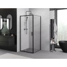 Mexen Exo-S posuvná sprchová kabína 90 x 90 cm, transparentná, čierna - 8151-090-090-70-00