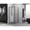 Mexen Exo-S posuvná sprchová kabína 100 x 100 cm, priehľadná, čierna - 8151-100-100-70-00