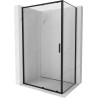 Mexen Exo-S posuvná sprchová kabína 90 x 70 cm, transparentná, čierna - 8151-090-070-70-00