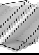 Mexen Exo sprchová kabína s otváracími dverami 80 x 70 cm, priehľadná, čierna - 8181-080-070-70-00