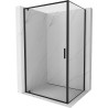 Mexen Exo-BR Sprchovací kút otvárací 95 x 70 cm, priehľadný, čierny - 8181-095-070-70-00