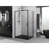 Mexen Exo-BR sprchovací kút, vyklápací, 90 x 70 cm, priehľadný, čierny - 8181-090-070-70-00