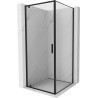 Mexen Exo-BR sprchový kút s otváracími dverami 80 x 80 cm, priehľadný, čierny - 8181-080-080-70-00