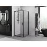 Mexen Exo-BR sprchový kút s otváracími dverami 80 x 80 cm, priehľadný, čierny - 8181-080-080-70-00