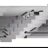 Mexen Exo sprchový kút výkyvný 90 x 80 cm, transparentný, čierny - 8181-090-080-70-00