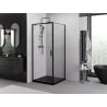 Mexen Exo sprchová kabína otváracia 85 x 85 cm, transparentná, čierna - 8181-085-085-70-00