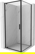 Mexen Exo sprchová kabína výkyvná 90 x 90 cm, priehľadná, čierna - 8181-090-090-70-00
