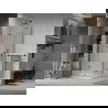 Mexen Lima skladacia sprchová kabína 80 x 80 cm, transparentná, čierna + sprchová vanička Flat, biela - 856-080-080-70-00-4010B