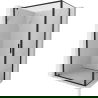 Mexen Exo sprchový kút otvárací 70 x 95 cm, transparentný, čierny - 8181-070-095-70-00