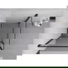 Mexen Exo sprchový kút s otváracími dverami 100 x 100 cm, transparentný, čierny - 8181-100-100-70-00
