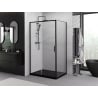 Mexen Exo sprchový kút posuvný 95 x 80 cm, transparentný, čierny - 8151-095-080-70-00