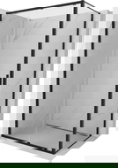 Mexen Exo posuvná sprchová kabína 120 x 80 cm, priehľadná, čierna - 8151-120-080-70-00