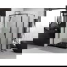Mexen Exo sprchový kút posuvný 140 x 80 cm, priehľadný, čierny - 8151-140-080-70-00