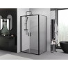 Mexen Exo-B Duo sprchová kabína, zasúvacia 100 x 80 cm, číra, čierna - 814-100-080-70-00