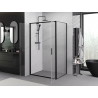 Mexen Exo-B Duo sprchová kabína, zasúvacia 100 x 80 cm, číra, čierna - 814-100-080-70-00