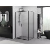 Mexen Exo-S posuvná sprchová kabína 90 x 85 cm, transparentná, čierna - 8151-090-085-70-00