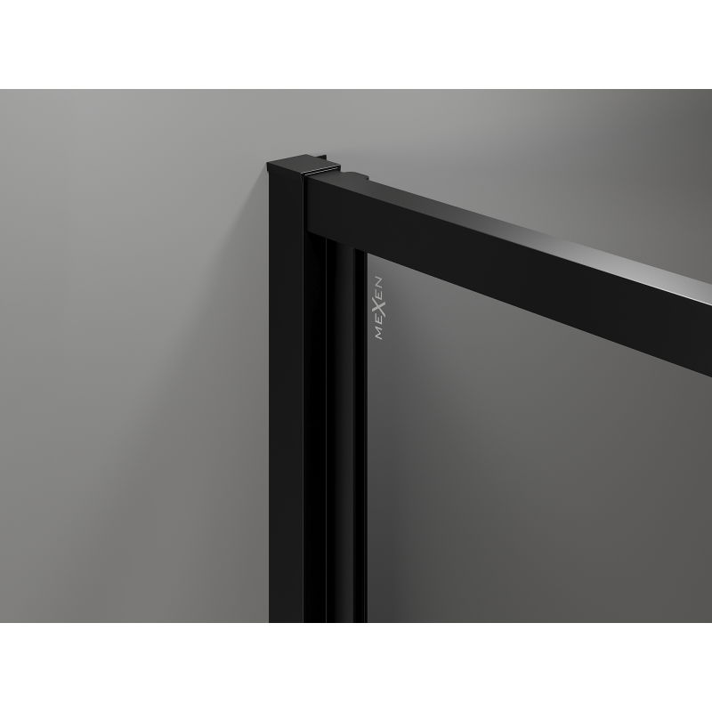 Mexen Exo sprchová kabína otočná 70 x 90 cm, priehľadná, čierna - 814-070-090-70-00