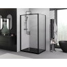 Mexen Exo-B Duo otváracia sprchová kabína 100 x 90 cm, transparentná, čierna - 814-100-090-70-00