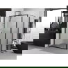 Mexen Exo posuvná sprchová kabína 160 x 85 cm, transparentná, čierna - 8151-160-085-70-00