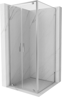Mexen Exo-BR Duo sklopná sprchová kabína 70 x 70 cm, priehľadná, chróm - 8182-070-070-01-00