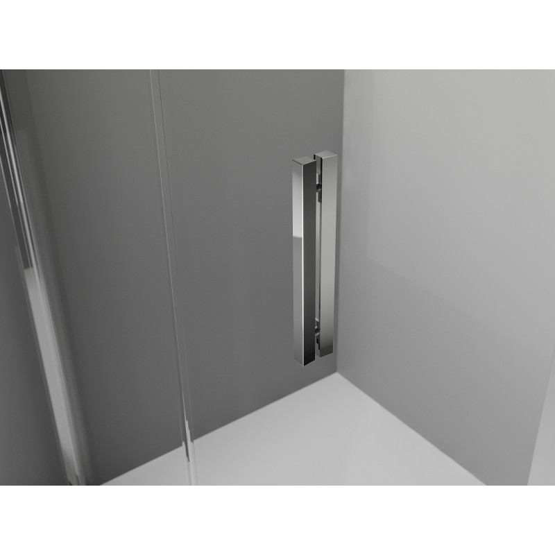 Mexen Exo-S sprchová kabína polkruhová posuvná 70 x 70 cm, transparentná, chróm - 8131-070-070-01-00