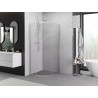 Mexen Exo-S polkruhová sprchová kabína posuvná 90 x 90 cm, transparentná, chróm - 8131-090-090-01-00