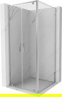 Mexen Exo sprchová kabína výklopná 90 x 90 cm, transparentná, chróm - 8182-090-090-01-00