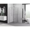 Mexen Exo sprchovací kút otvárací 100 x 100 cm, transparentný, chróm - 8182-100-100-01-00