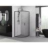 Mexen Exo-S kútový sprchovací kút posuvný 80 x 80 cm, transparentný, čierny - 8131-080-080-70-00