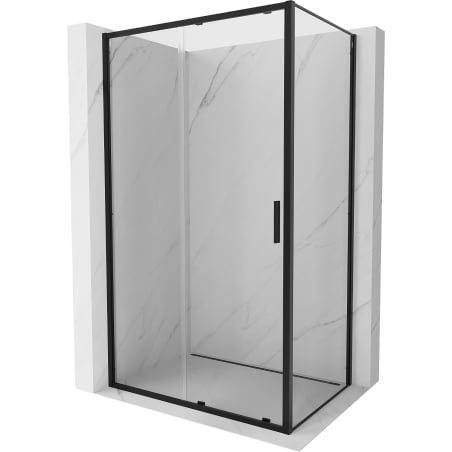 Mexen Exo posuvná sprchová kabína 105 x 95 cm, priehľadná, čierna - 8151-105-095-70-00