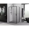 Mexen Exo posuvná sprchová kabína 105 x 95 cm, priehľadná, čierna - 8151-105-095-70-00