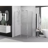 Mexen Exo-BR Duo obrátená sprchová kabína 90 x 70 cm, transparentná, chróm - 8182-090-070-01-00