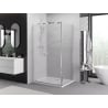 Mexen Exo sprchová kabína s otváracími dverami 100 x 75 cm, transparentná, chróm - 8182-100-075-01-00