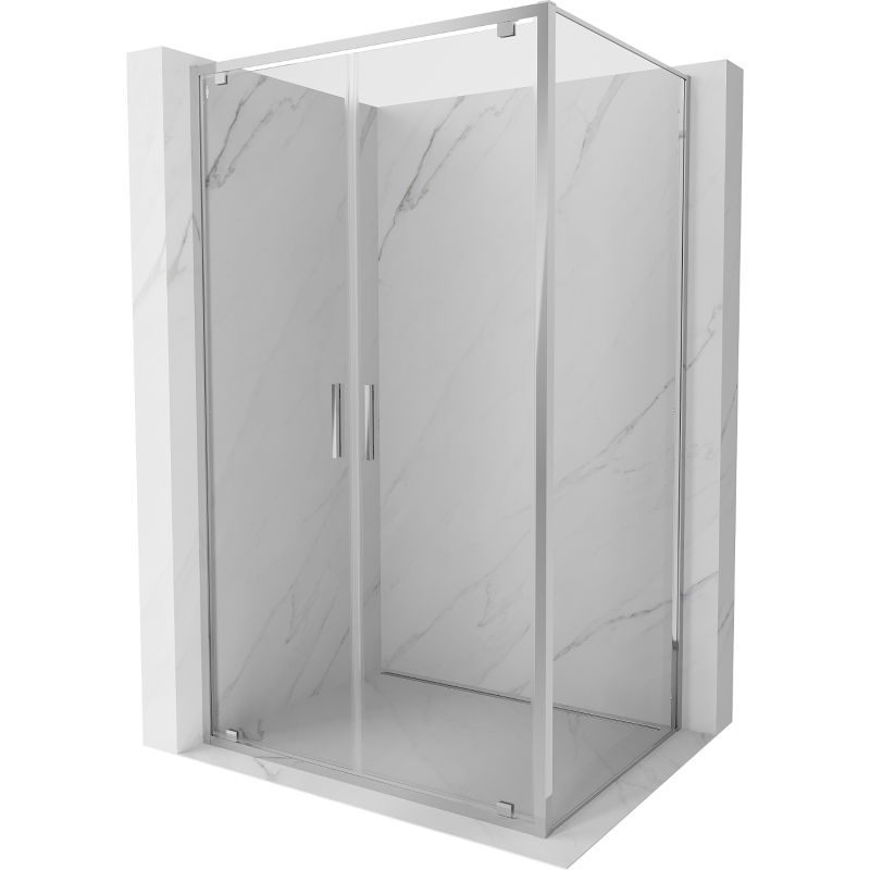 Mexen Exo sprchový kút otvárací 70 x 80 cm, transparentný, chróm - 8182-070-080-01-00