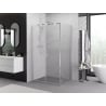 Mexen Exo sprchová kabína, výklopná 80 x 85 cm, transparentná, chróm - 8182-080-085-01-00