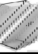 Mexen Exo sprchový kút otočný 80 x 75 cm, transparentný, čierny - 8182-080-075-70-00
