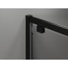 Mexen Exo sprchová kabína otočná 80 x 85 cm, priehľadná, čierna - 8182-080-085-70-00