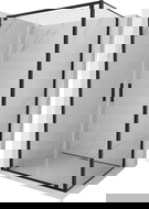 Mexen Exo sprchová kabína s otváracími dverami 80 x 90 cm, priehľadná, čierna - 8182-080-090-70-00