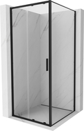 Mexen Exo sprchový kút posuvný 95 x 95 cm, priehľadný, čierny - 8151-095-095-70-00