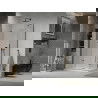 Mexen Lima skladací sprchový kút 120 x 70 cm, transparentný, čierny + vanička Flat, biela - 856-120-070-70-00-4010B