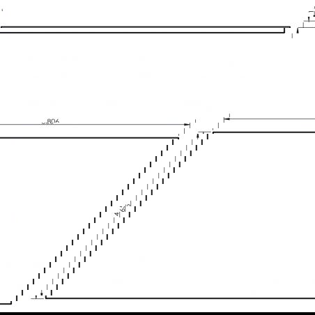 Mexen Uni doska na skrinku 80 cm, biely lesk - 91AXX-0804-464-18-00