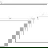 Mexen Uni doska na skrinku 80 cm, biely lesk - 91AXX-0804-464-18-00